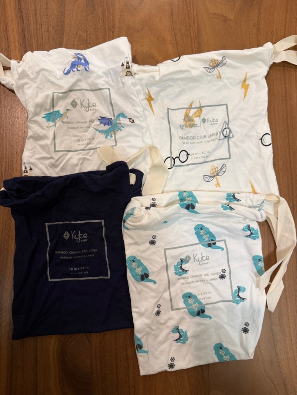 Kyte Baby crib sheet and changing pad cover BAGS ONLY